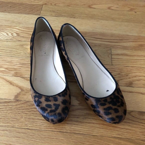 J. Crew Leopard Flats with Gold Heel - Picture 3 of 7